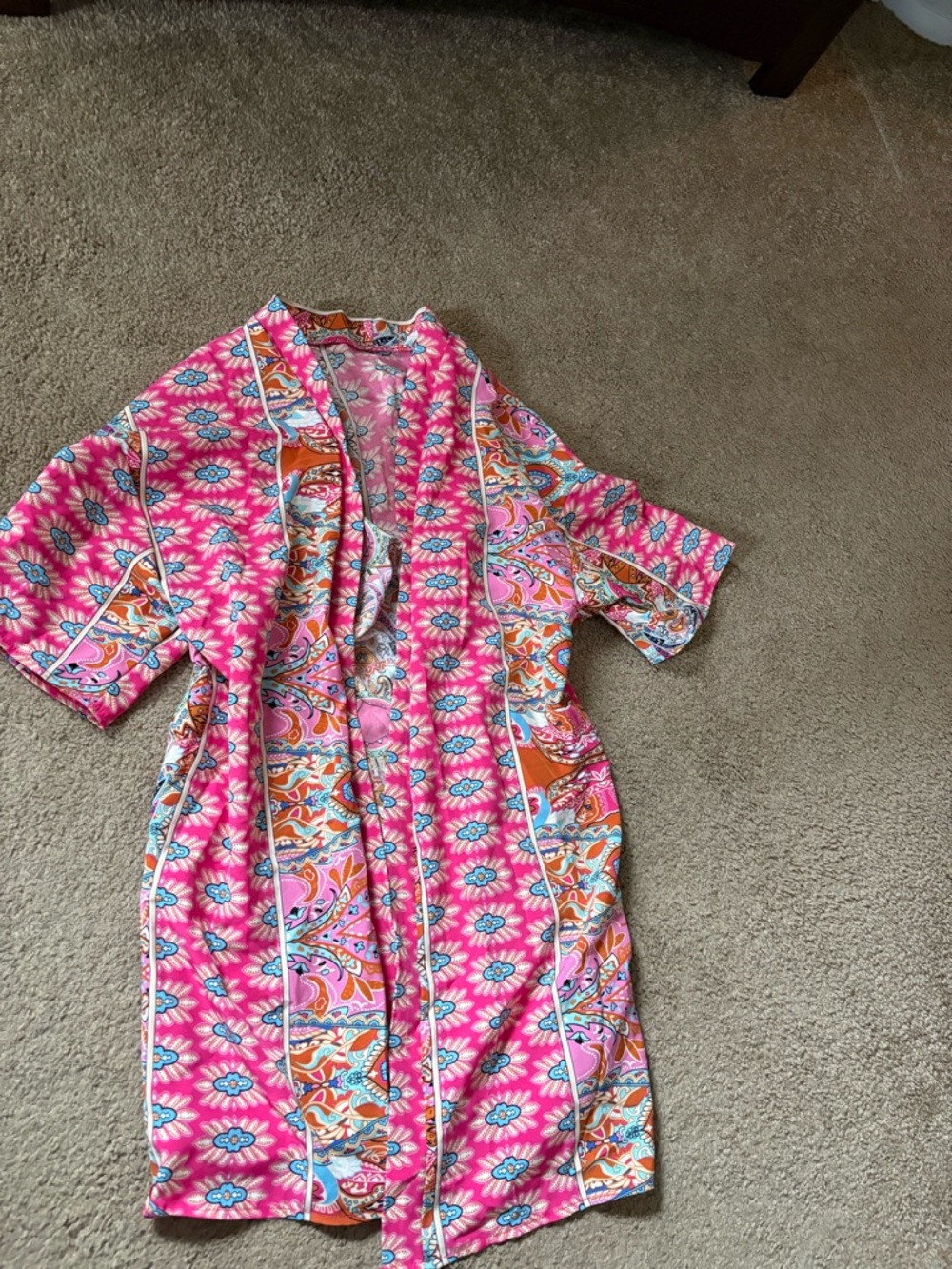 SHEIN Pink Paisley Print Cover-Up